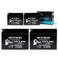 Factory SR400 2010 Yamaha Activated, (FI) Battery 4-Pack for Battery Replacement UB-YT4B-BS Free, 12V, 400CC - UpStart Motorcycle 2.3Ah, Maintenance