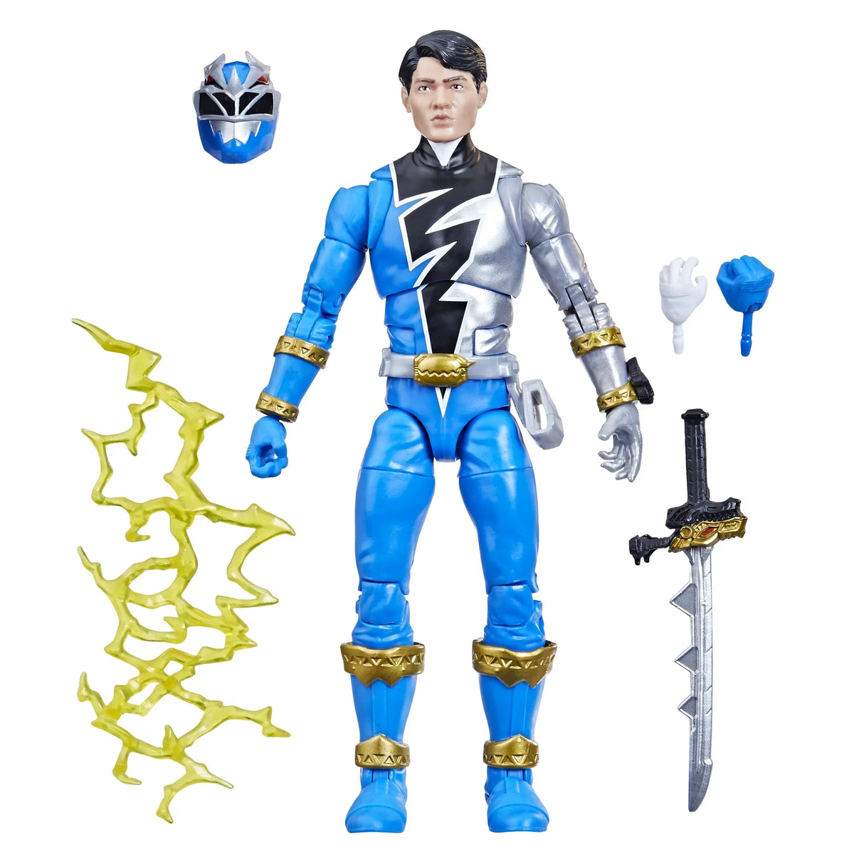 Fury 6-inch Premium Action Rangers Lightning Accessories Ranger Dino with Toy Collection Collectible Blue Power Figure