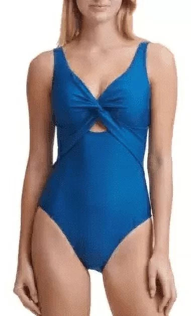 Swimsuit, US Peek-a-Boo DKNY Twist One-Piece BALTIC 16