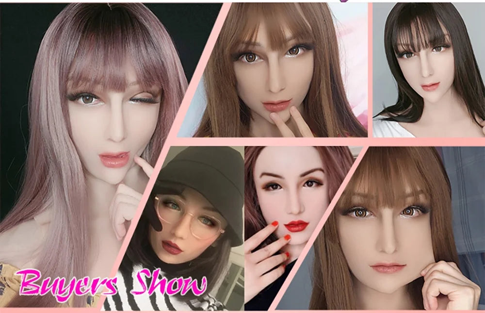 Face Female Cosplay Silicone Human Realistic ROANYER Skin Mask Crossdresser