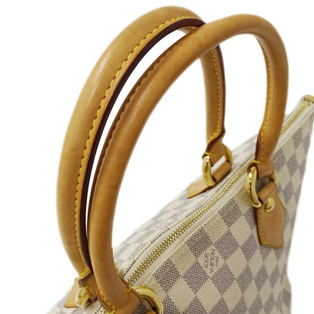 Bag Tote Vuitton VUITTON Azul Handbag PM Louis Saleya Damier N51186 LOUIS White Ladies Authenticated Gray Used