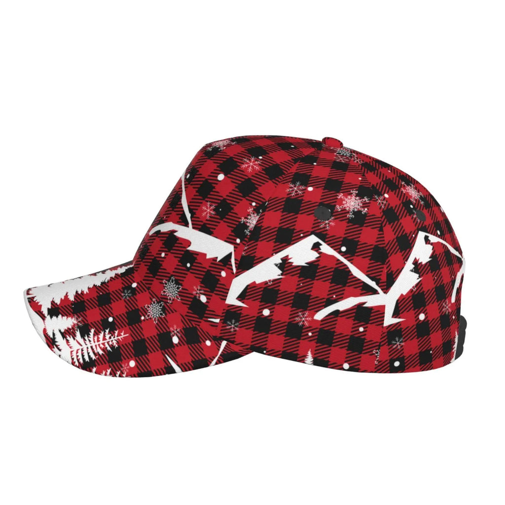 Hat(Christmas Size All Buffalo Dad Plaid) Running Baseball for and Activities Seasons Tree Workouts Outdoor Cap Adjustable Balery