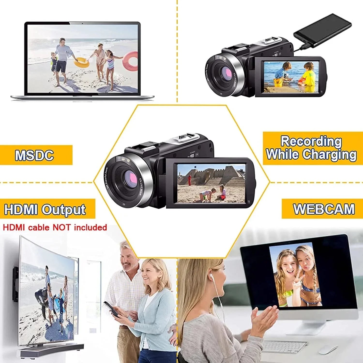 30FPS Zoom 3.0 Camcorders Inch Video 24.0 Night 1080P Vlogging Batteries Camera IPS HD MP Remote Camera Recorder Camera 2 Vision Screen Control with Full Camcorder 16X IR
