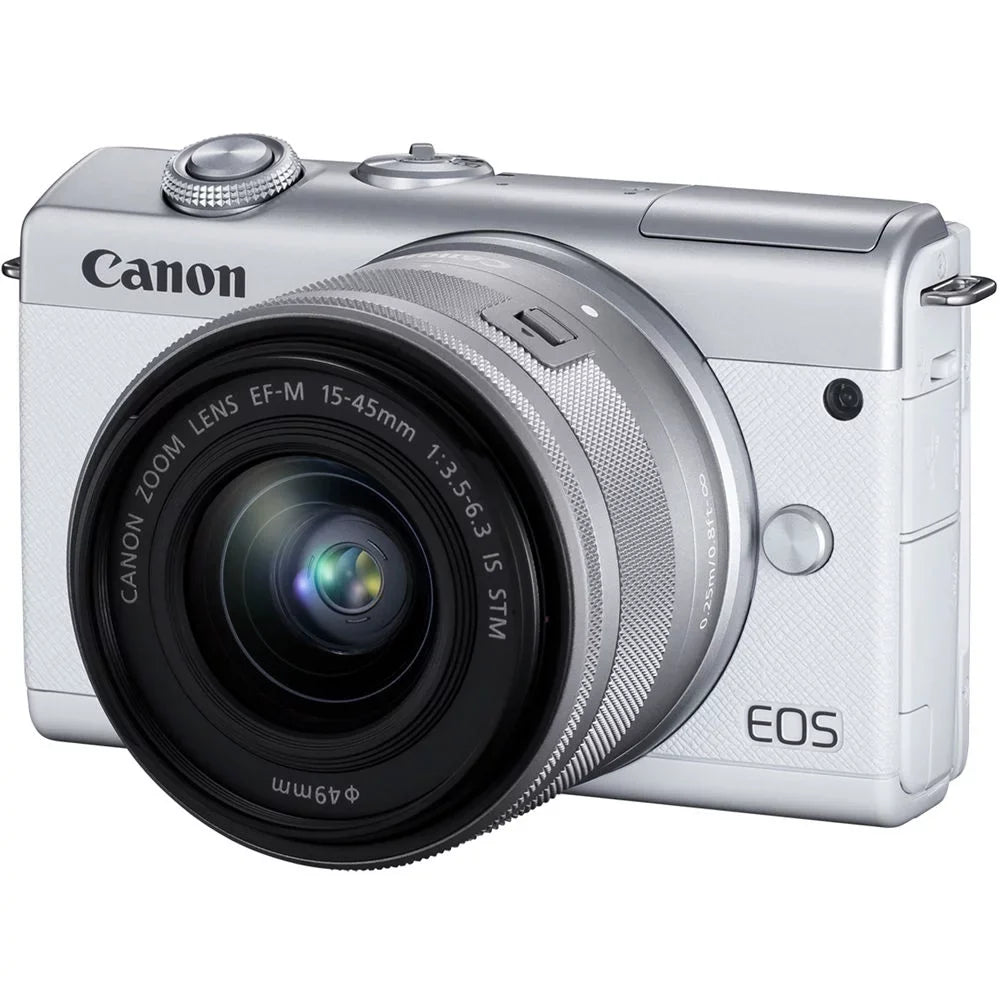 '+ and + Filter More Color Card M200 55-200mm (White) Mirrorless + Card Reader Kit 15-45mm with + + Kit Filter (3700C009) + 64GB EOS Battery Canon Charger + Lenses Camera LPE12