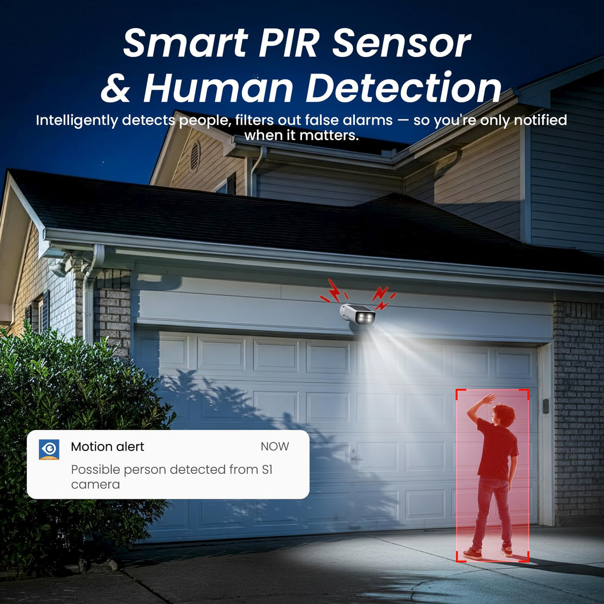 Cinnado Security Cameras Wireless Outdoor Integrated Solar Panel, S1 4Pack