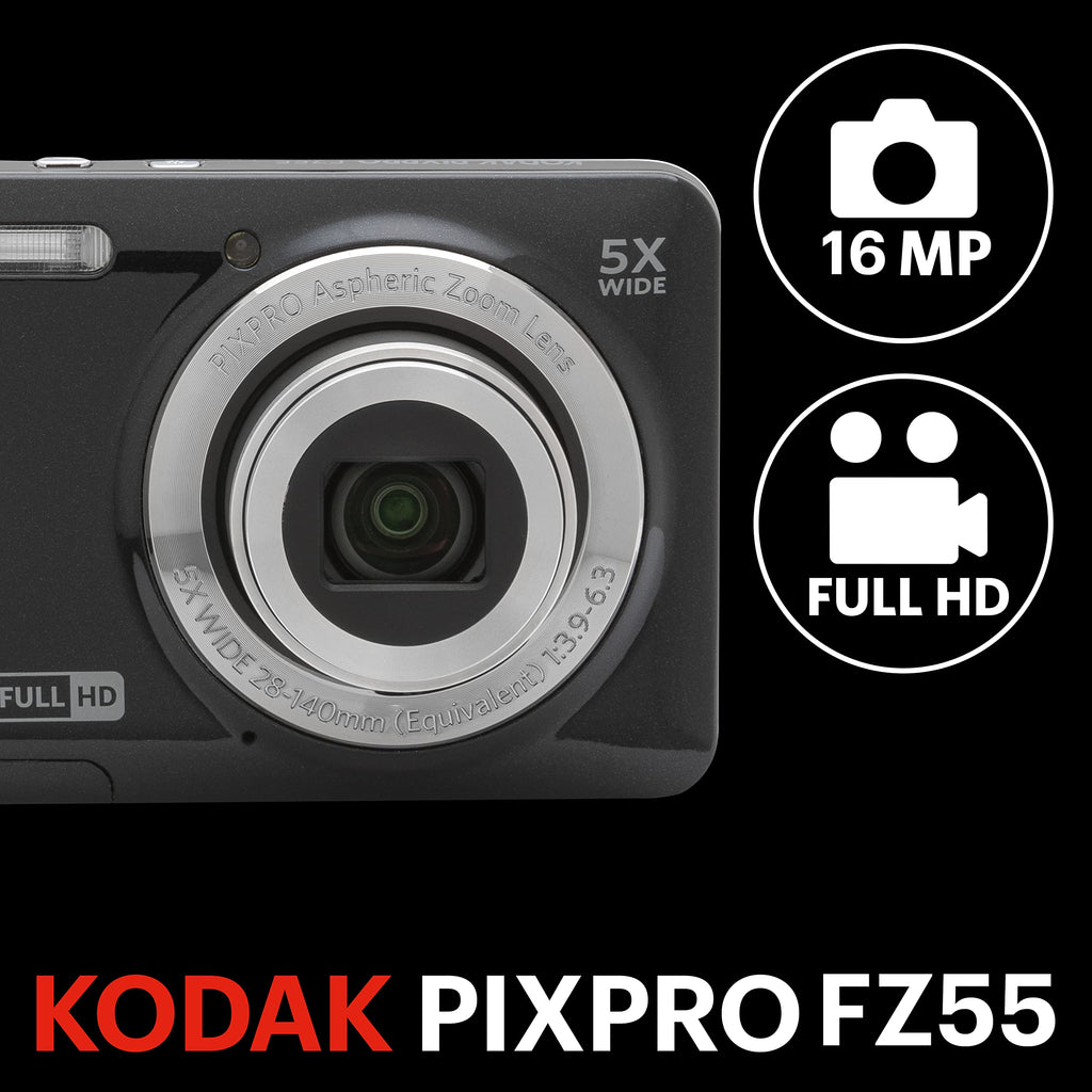 Kodak PixPro Friendly Zoom FZ55 16MP 1080p Full HD Camera (Pastel Pink)