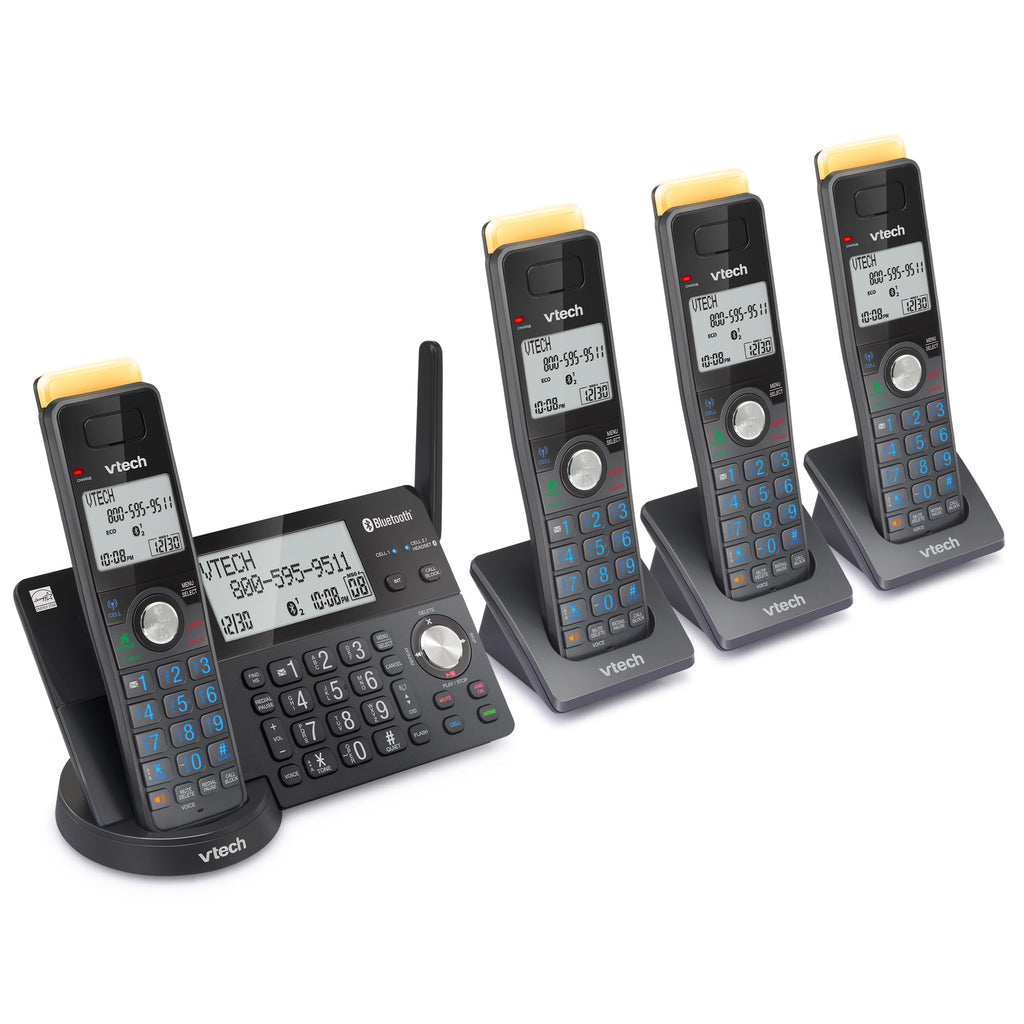 VTech IS8128-51 Super Long Range 5-Handset DECT 6.0 Cordless Phone for Home with Answering Machine, 2300 ft Range, Call Blocking, Bluetooth Connect to Cell, Intercom