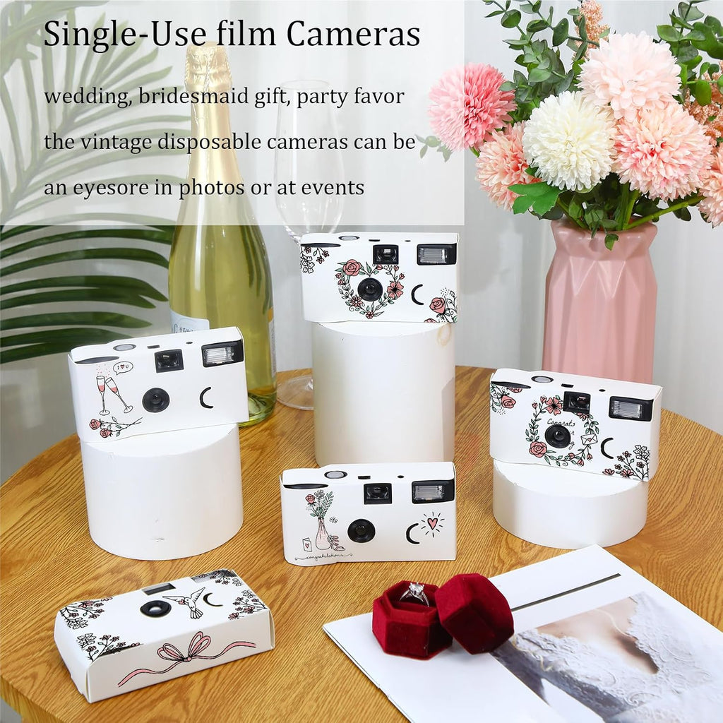 Kanayu 14 Packs Disposable Cameras Bulk, 35mm ISO 400 Film Flash White