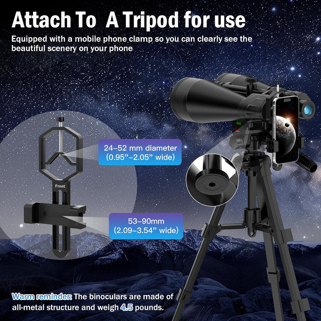 20x80 Astronomy Binoculars for Adults High Powered