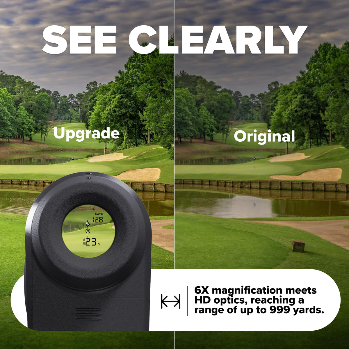 Precision Pro NX10 Slope Golf Rangefinder, 20+ Interchangeable Looks