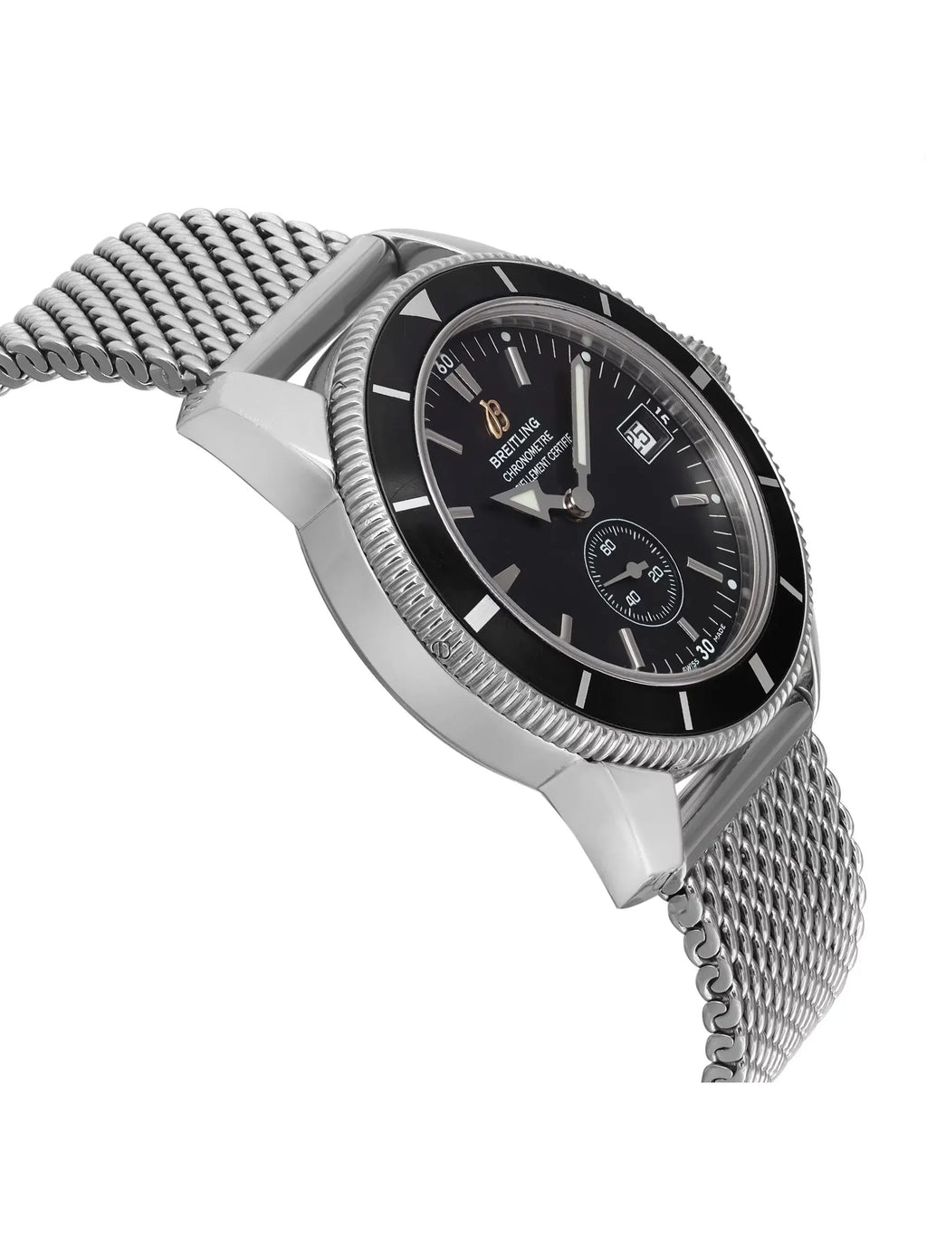 Black Steel A3732024-B869SS Heritage 38mm Dial Mens SuperOcean Breitling Watch