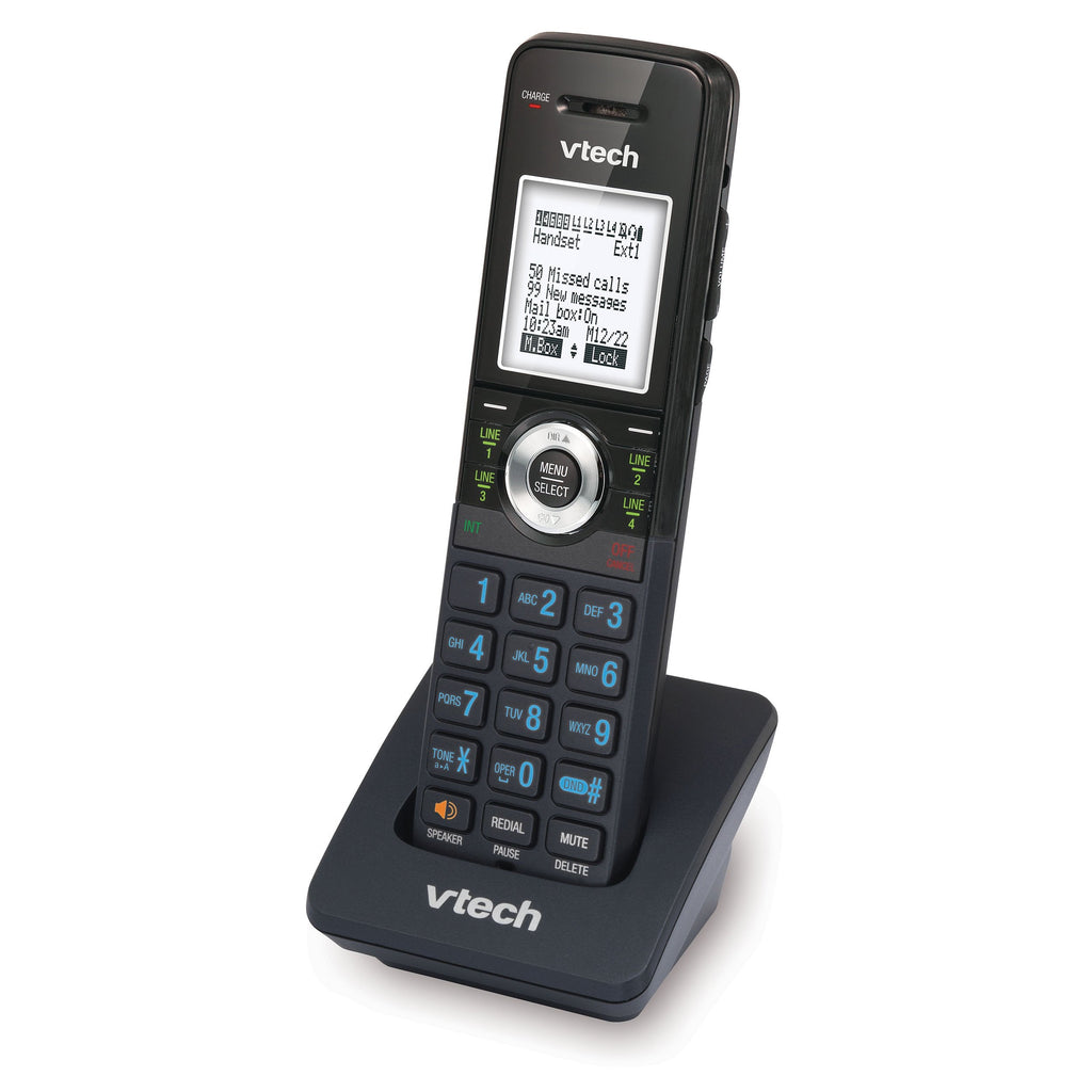 VTech AM18447 Main Console 4-Line Small Business Phone System - Expandable to 10 Stations, Digital Answering Machine, Auto Attendant, Intercom & Custom Music on Hold, Black