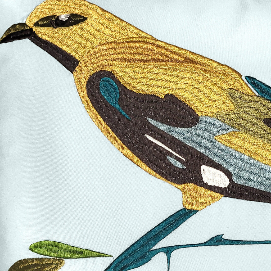 Decorative Textile Multi Edie Home Pillow Indoor/Outdoor Leaf Throw Levinsohn At Bird Embroidered Bold 18x18, Company