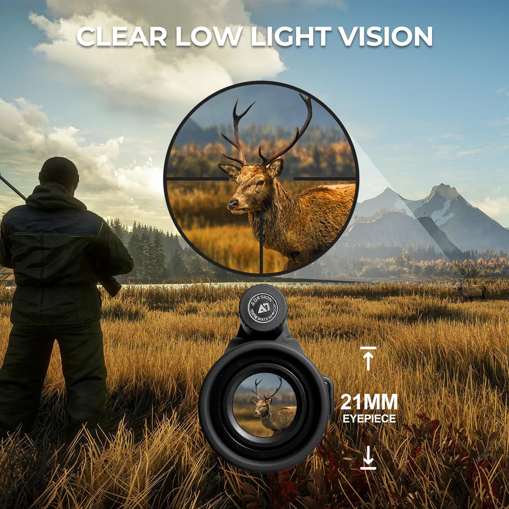 Adasion 12x56 Monoculars for Adults High Powered, Phone Adapter & Tripod