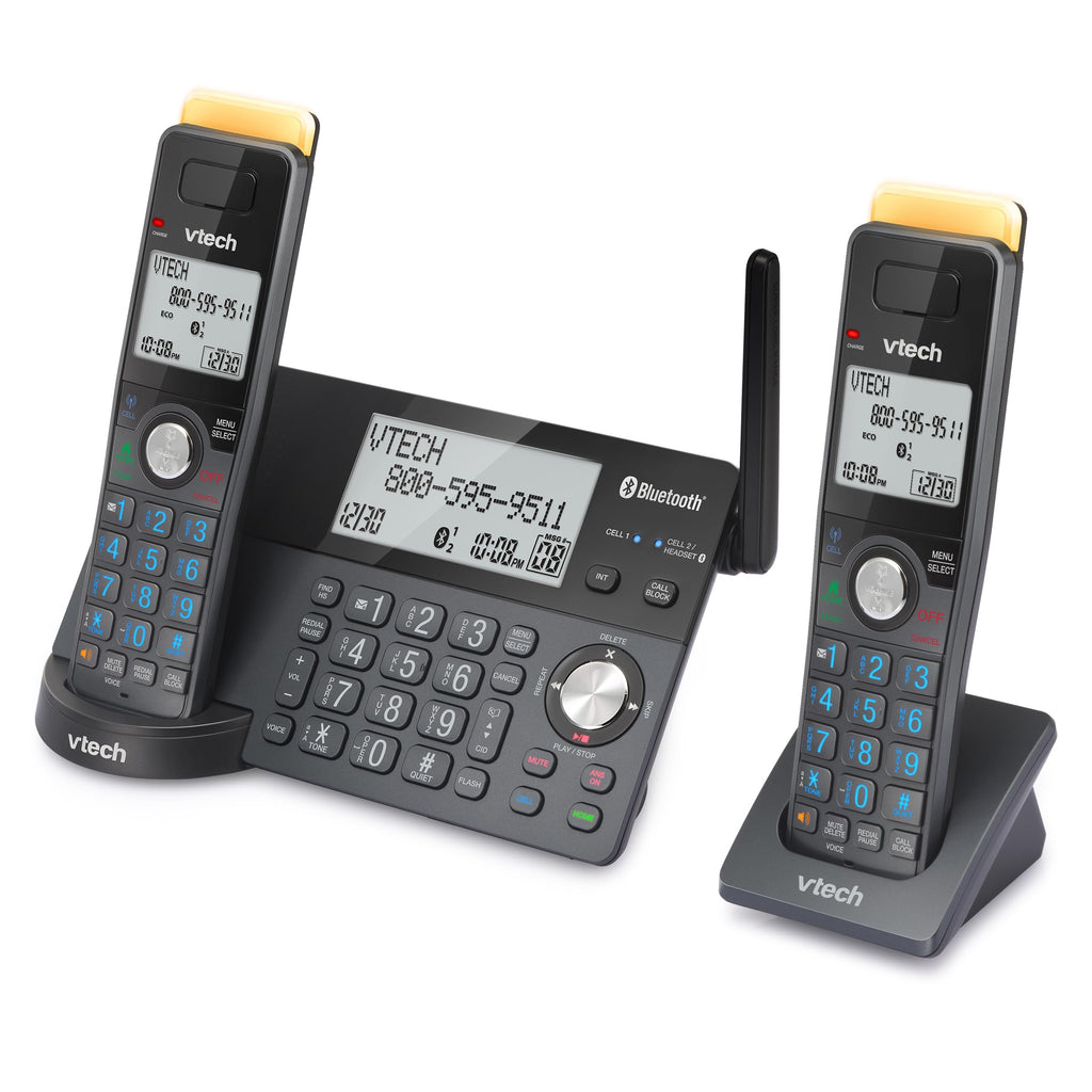 VTech IS8128-51 Super Long Range 5-Handset DECT 6.0 Cordless Phone for Home with Answering Machine, 2300 ft Range, Call Blocking, Bluetooth Connect to Cell, Intercom