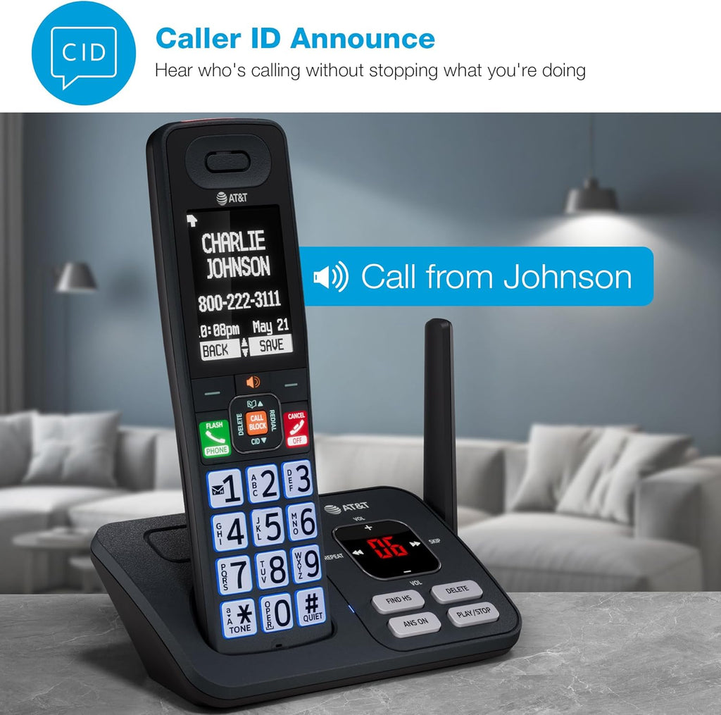 AT&T 3 Handsets Cordless Phone with Answering System â BL108-3