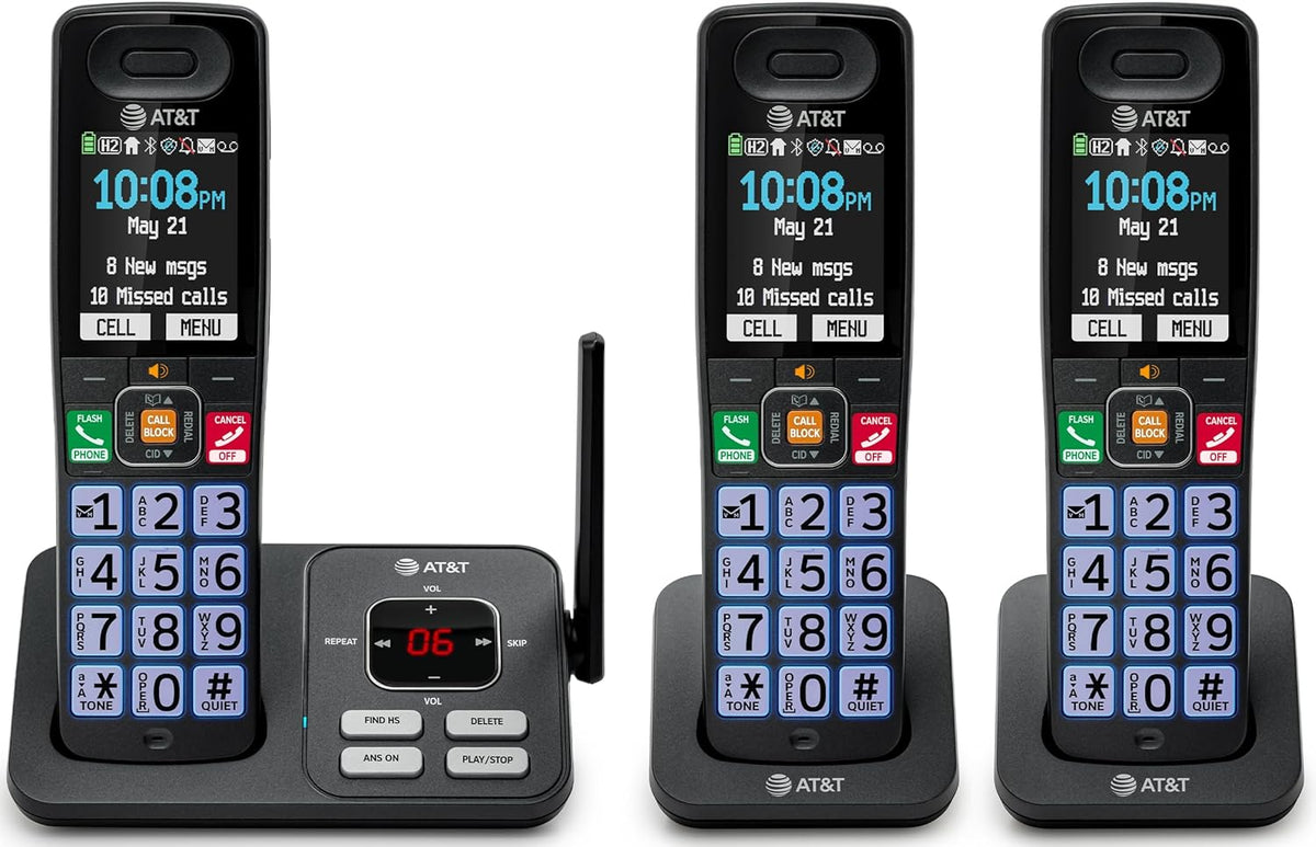 AT&T 3 Handsets Cordless Phone with Answering System â BL108-3