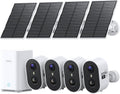 aosu 2K Solar Security Cameras Wireless Outdoor System, 4-Cam-Kit