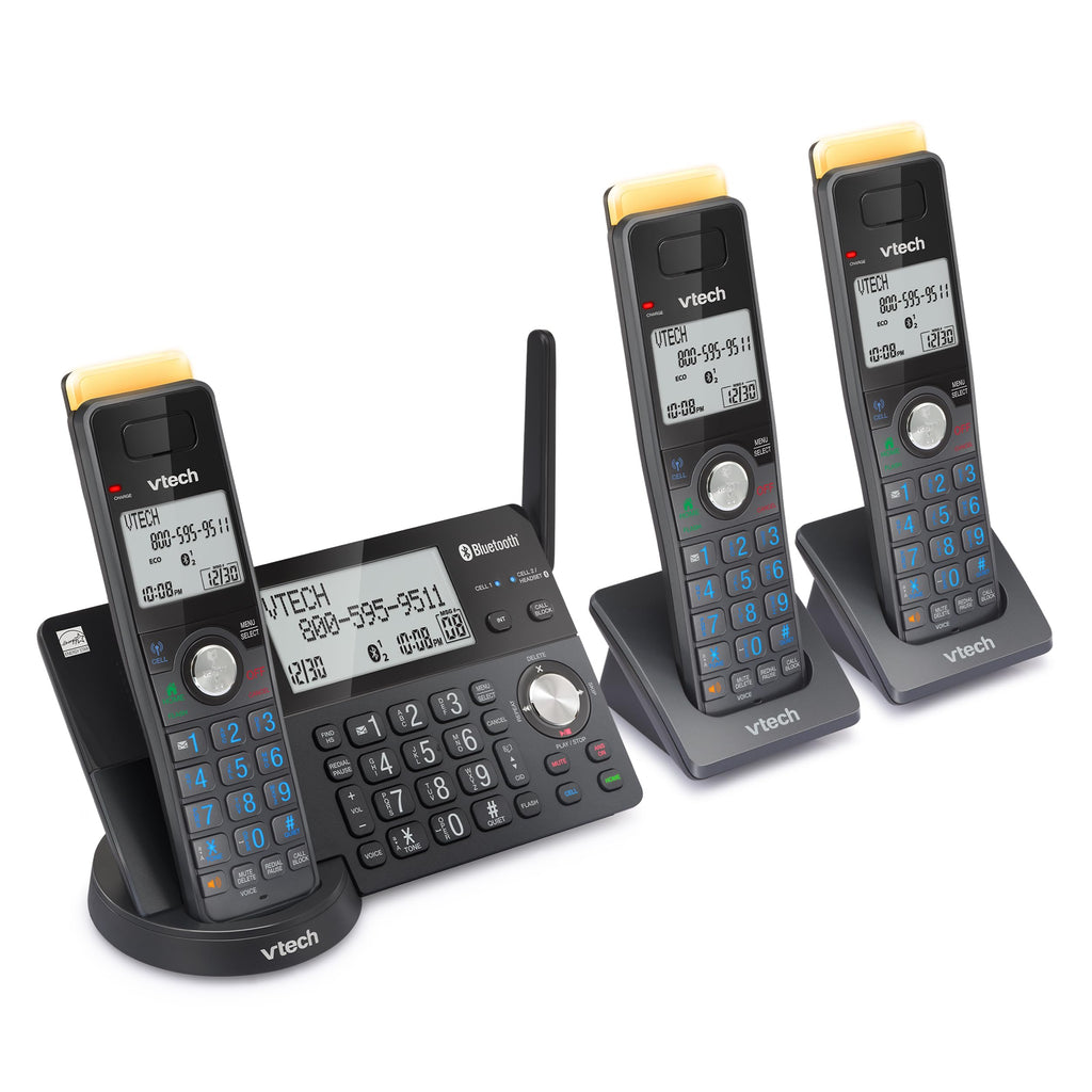VTech IS8128-51 Super Long Range 5-Handset DECT 6.0 Cordless Phone for Home with Answering Machine, 2300 ft Range, Call Blocking, Bluetooth Connect to Cell, Intercom
