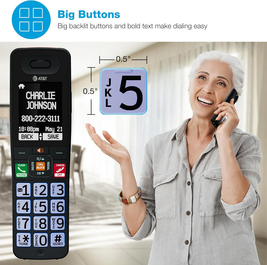 AT&T 3 Handsets Cordless Phone with Answering System â BL108-3
