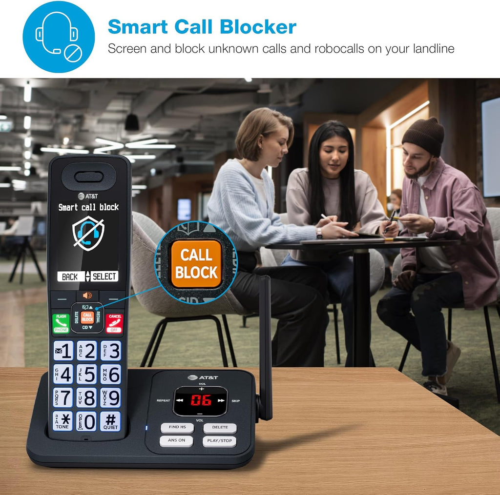 AT&T 3 Handsets Cordless Phone with Answering System â BL108-3