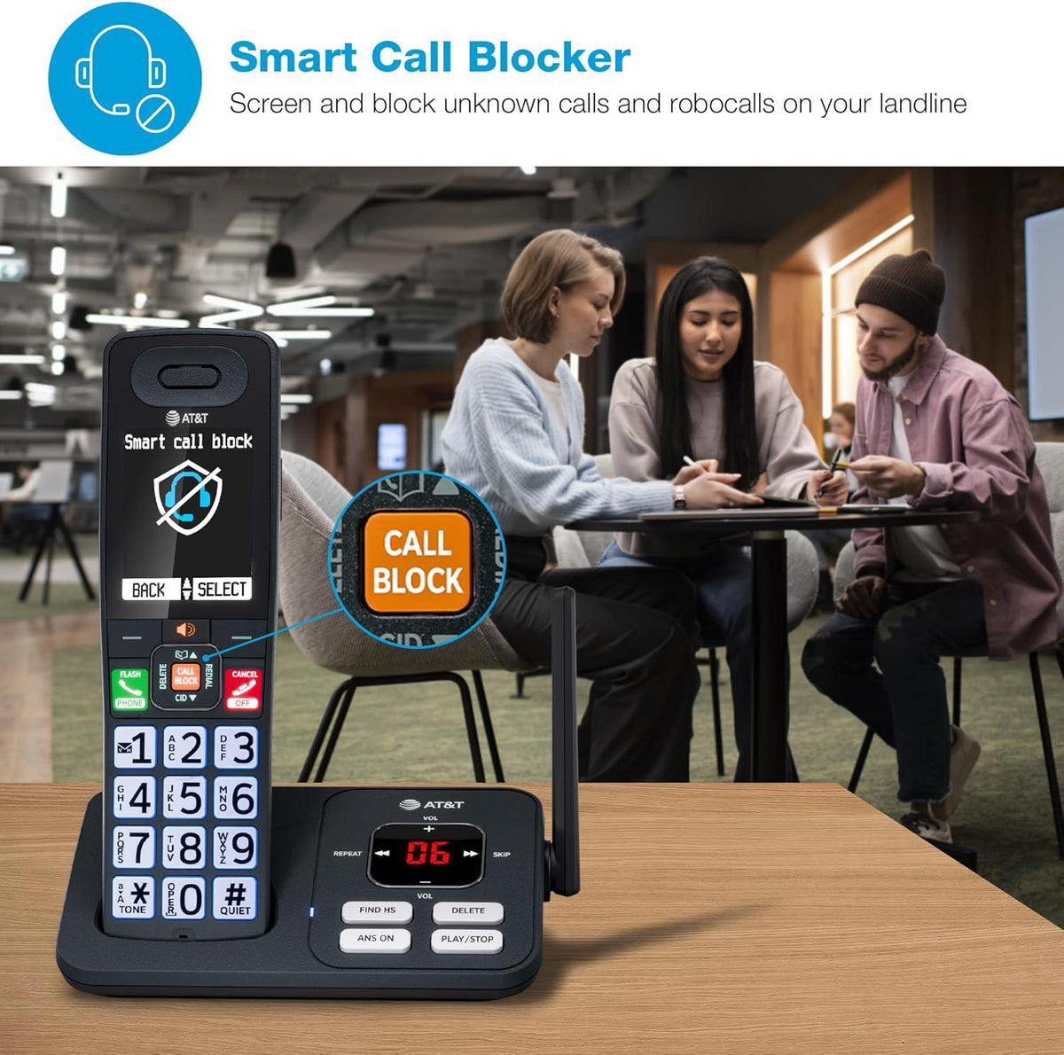 AT&T 3 Handsets Cordless Phone with Answering System â BL108-3