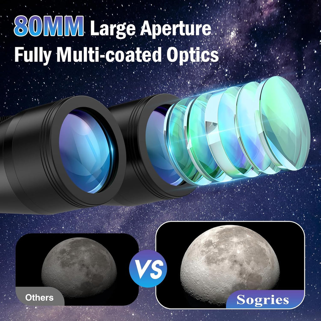 20x80 Astronomy Binoculars for Adults High Powered