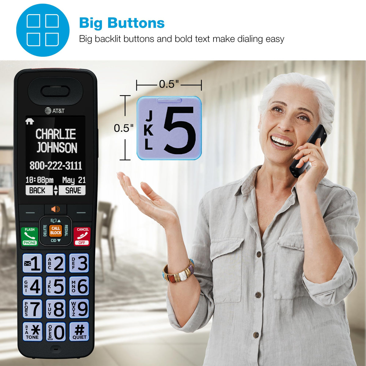 AT&T 3 Handsets Cordless Phone with Answering System â BL108-3