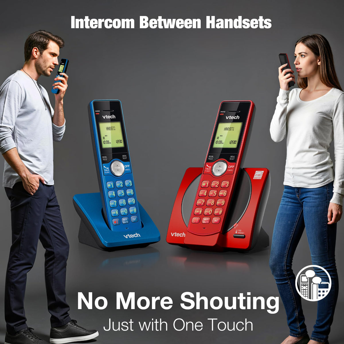 VTech CS6529-4B 4-Handset Cordless Phone with Answering Machine, Caller ID/Call Waiting, DECT 6.0 System, Wall Mountable