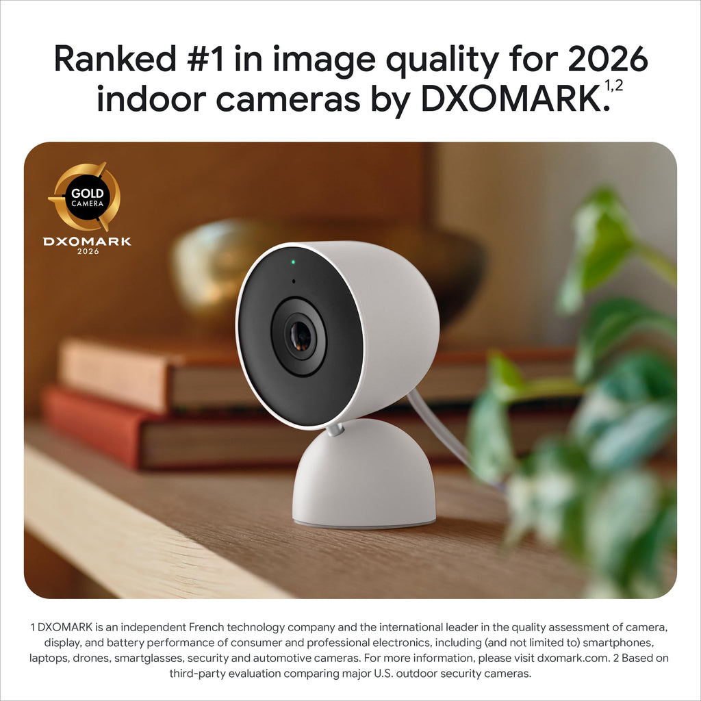 Google Nest Cam Indoor (Wired, 3rd Gen) - Security Camera - 2025 - Snow