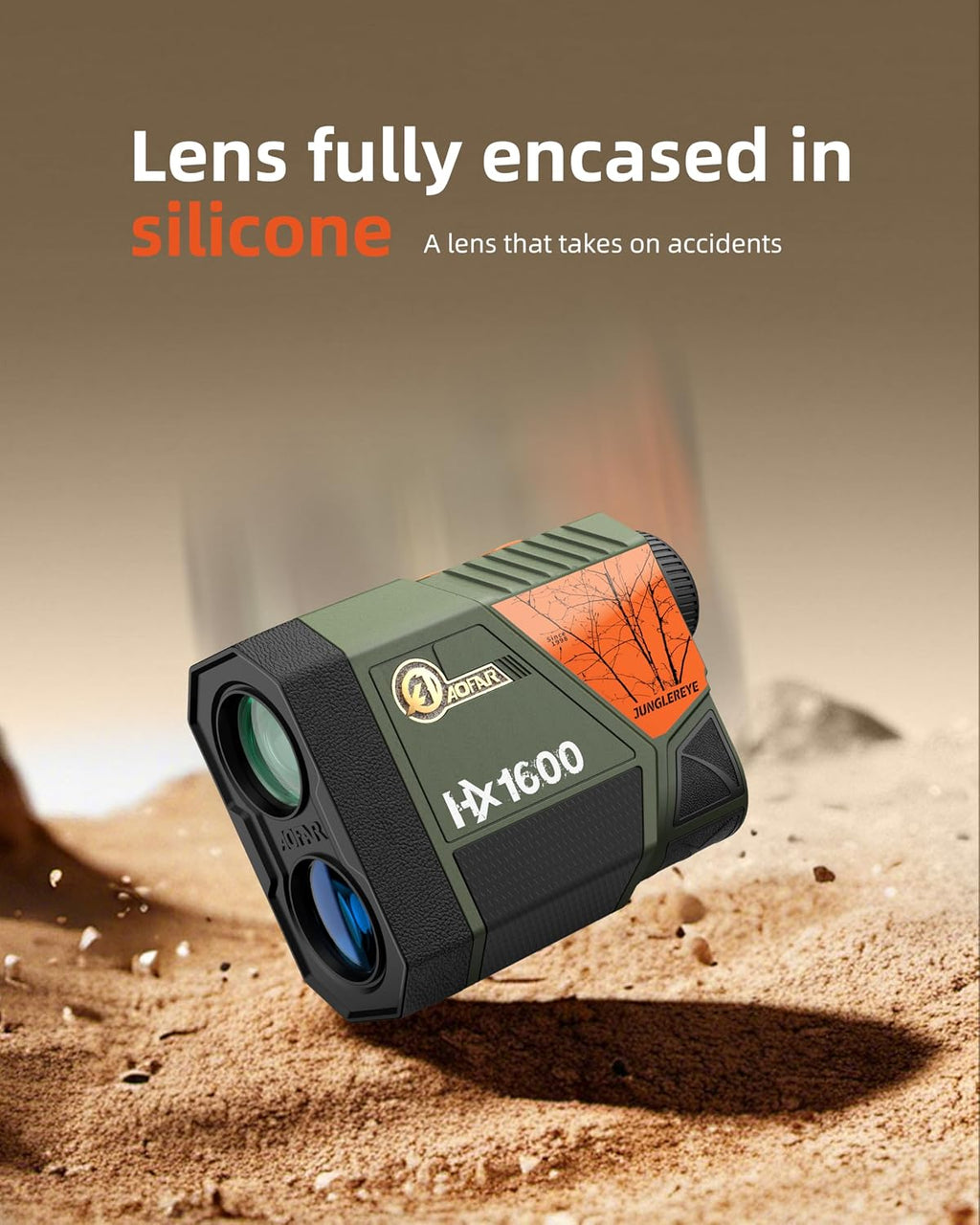 AOFAR HX1600 Hunting Rangefinder with Auto-Ambient Display, Ultra-Clear Optics with 95%+ Transmittance of Glass, 1600 Yards with Angle and Horizontal Distance,Range, Scan, Speed Mode,Waterproof