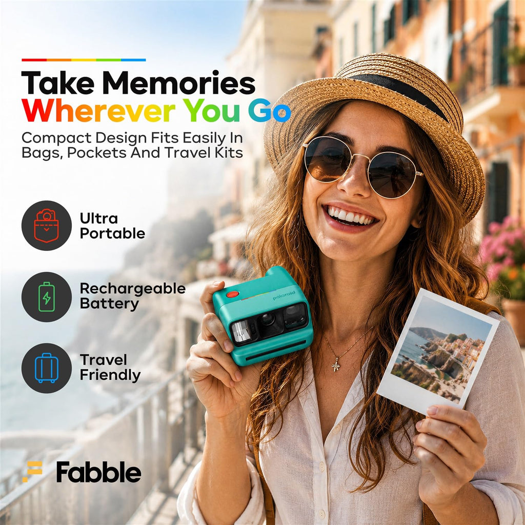 Polaroid Go Generation 3 Instant Film Camera Bundle with Go Color Film 16 Exposures, Protective Hard Case, Wrist Strap, & Accs. for Instant Photography (Purple)