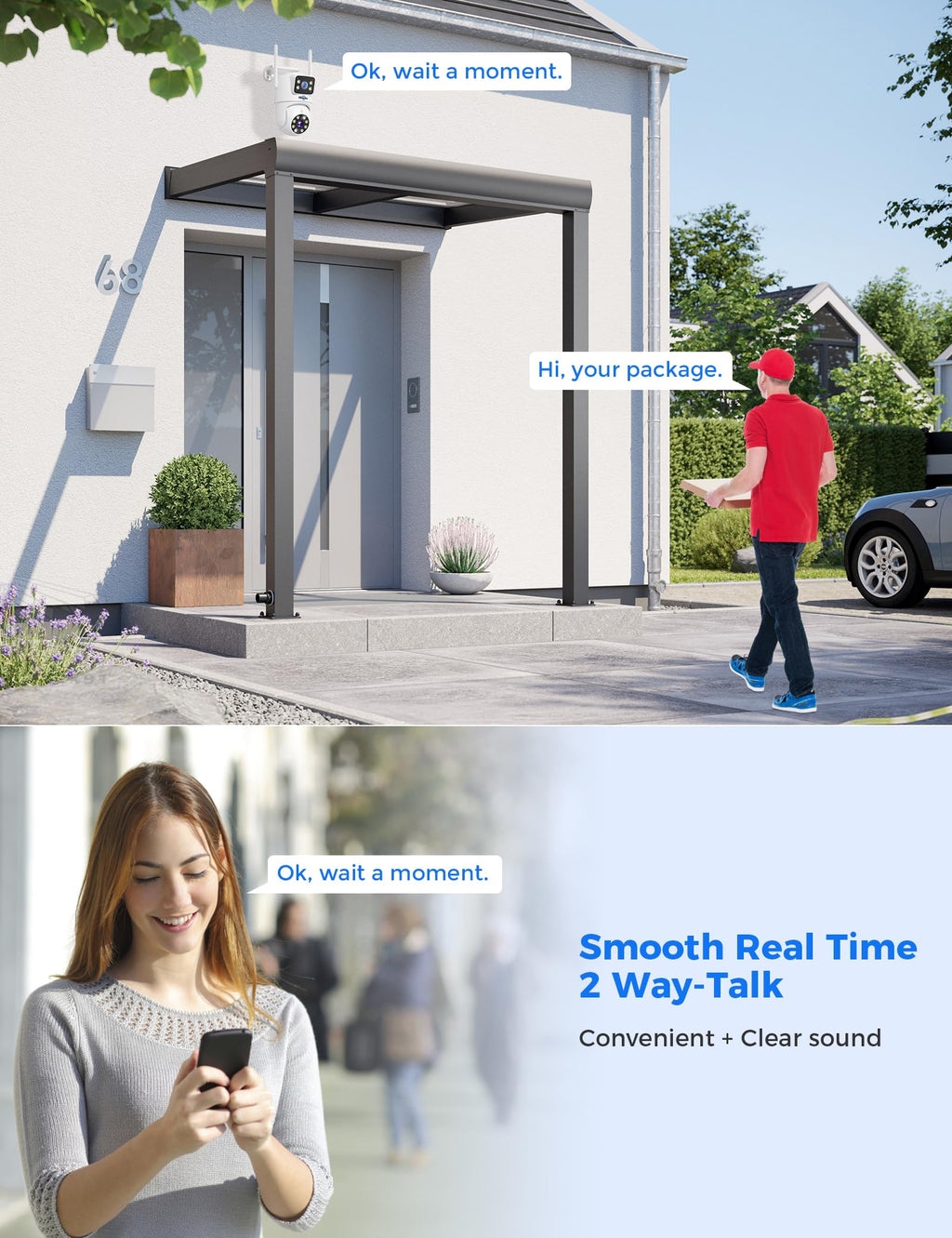 Hiseeu Wireless Security Cameras Outdoor, Outdoor Cameras for Home Security