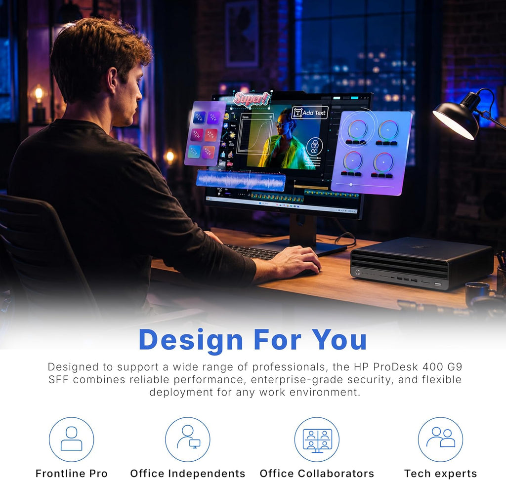HP ProDesk SFF Business Desktop Computer, Intel Core Processor, 32GB RAM, 1TB SSD, Up to 64GB RAM & 2TB SSD, Dual 4K Display Support, WiFi, Bluetooth, USB, HDMI, Keyboard & Mouse, Windows 11 Pro