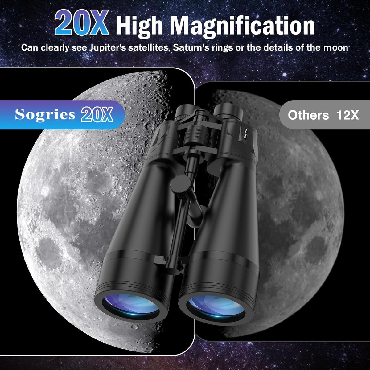 20x80 Astronomy Binoculars for Adults High Powered