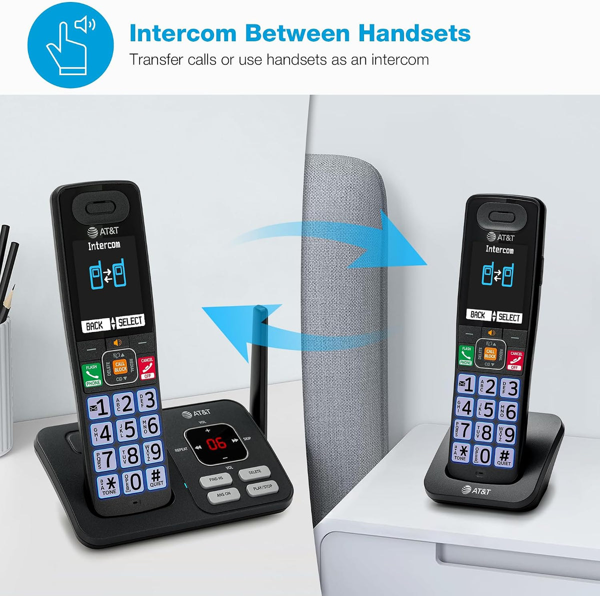 AT&T 3 Handsets Cordless Phone with Answering System â BL108-3