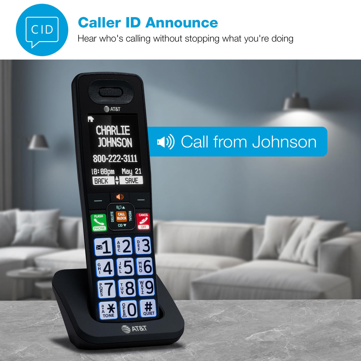AT&T 3 Handsets Cordless Phone with Answering System â BL108-3
