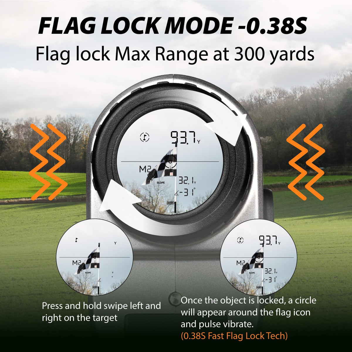 Gogogo Sport Vpro Range Finder for Golf/Hunting with Slope, 1500/2500 Yards