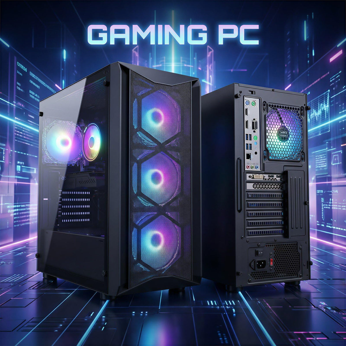 STGAubron Gaming PC Desktop,Core I7,RX 580 8G,32G RAM,512G SSD