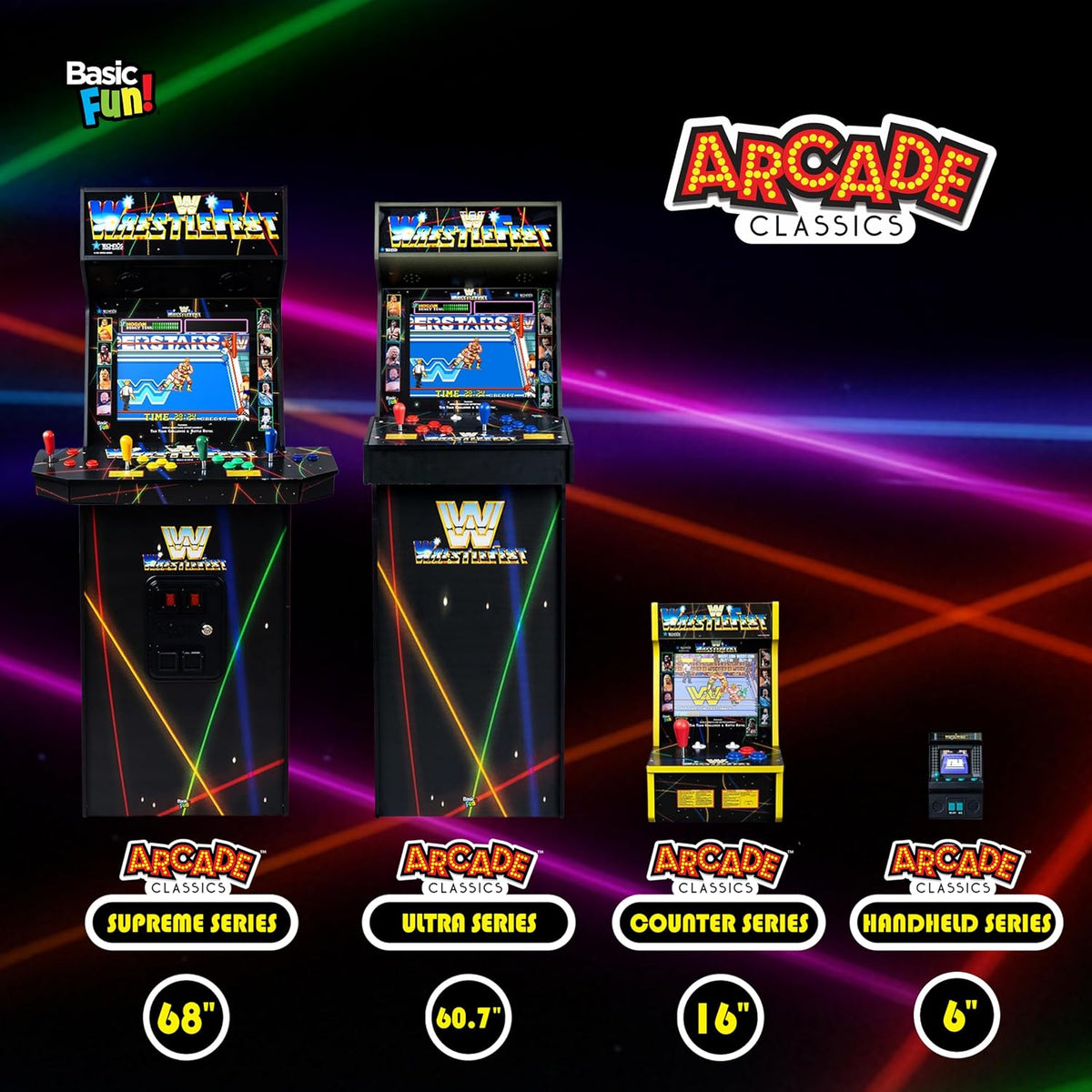 Arcade Classics WWE Counter Series Game Machine with 4 Games
