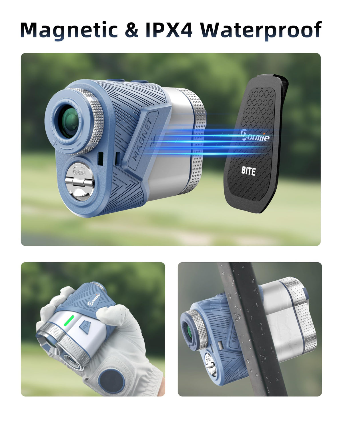 Dormie Golf Rangefinder with Slope,800 Yards Laser Range Finder Golfing,Aluminum Alloy Body,Flag Pole Locking Vibration,Slope Compensation,6X Magnification Rangefinder with Magnet