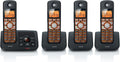 Motorola DECT 6.0 Cordless Digital Home Phone with 4 Handsets, Caller ID and Answering System K704B - Black