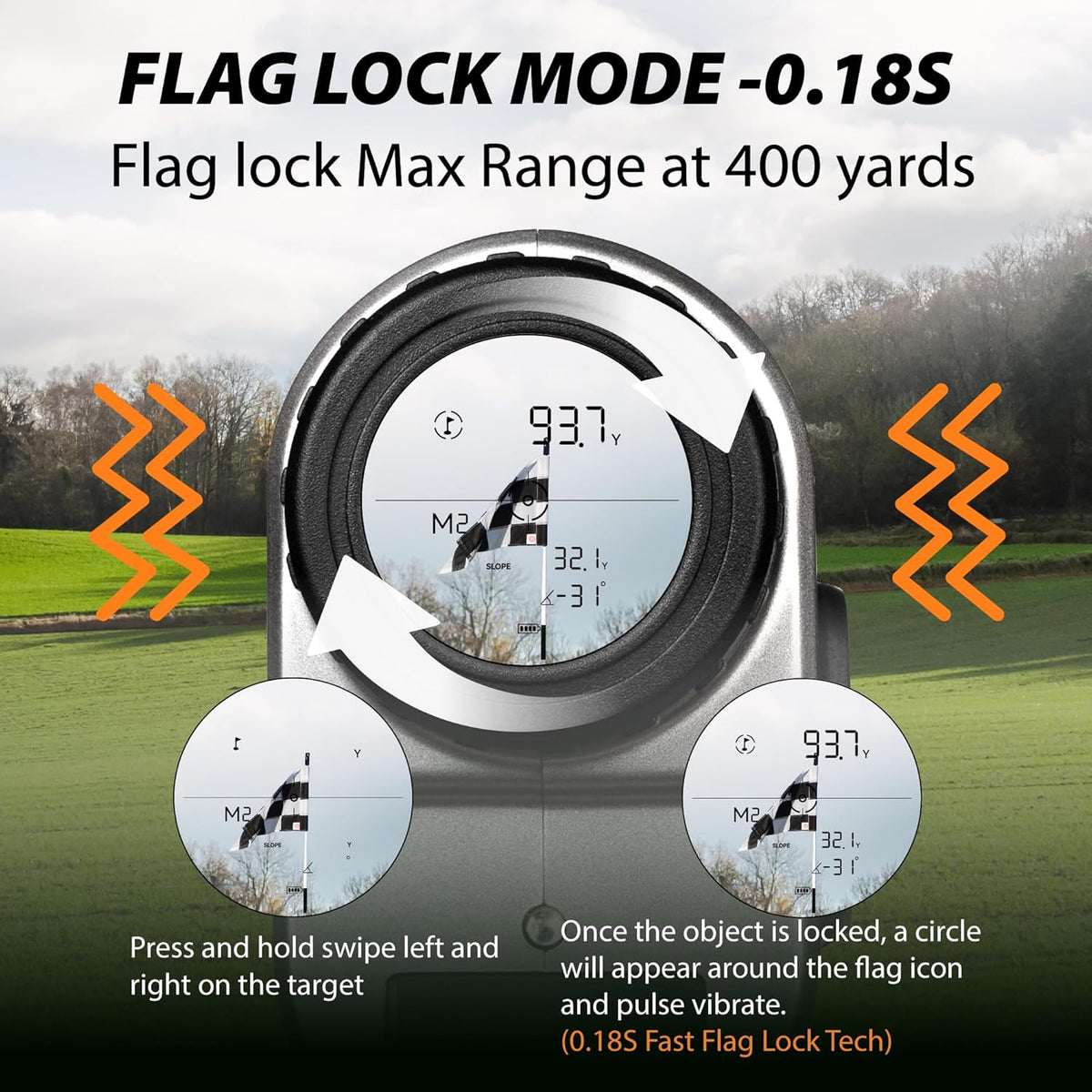 Gogogo Sport Vpro Range Finder for Golf/Hunting with Slope, 1500/2500 Yards