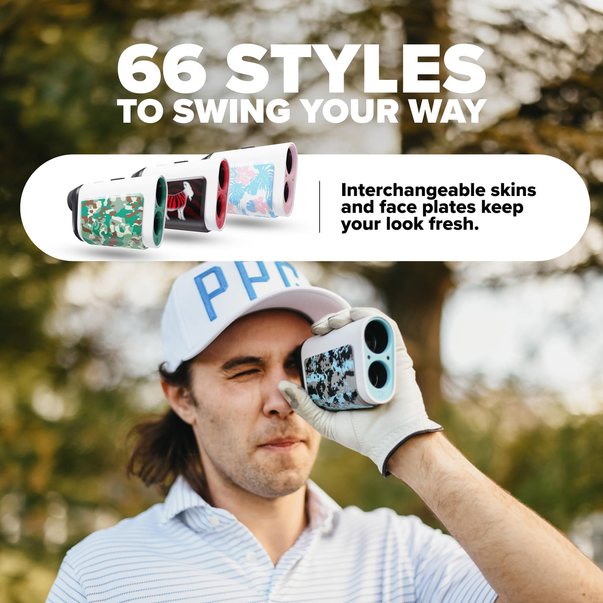 Precision Pro NX10 Slope Golf Rangefinder, 20+ Interchangeable Looks