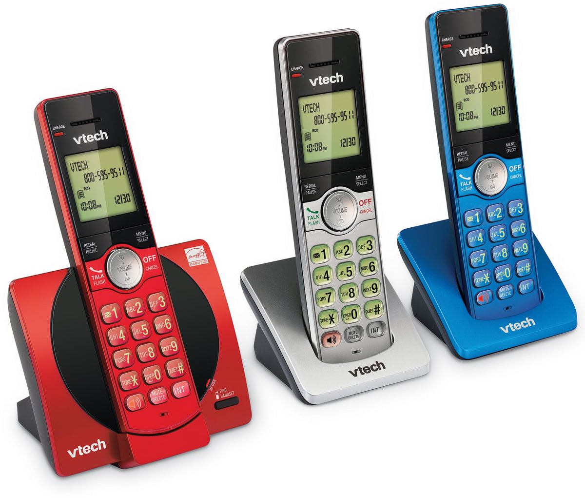 VTech CS6529-4B 4-Handset Cordless Phone with Answering Machine, Caller ID/Call Waiting, DECT 6.0 System, Wall Mountable