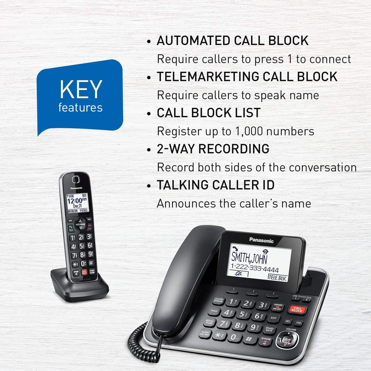 Panasonic Home Phone KX-TGF870 (1 Handset 1 Corded)
