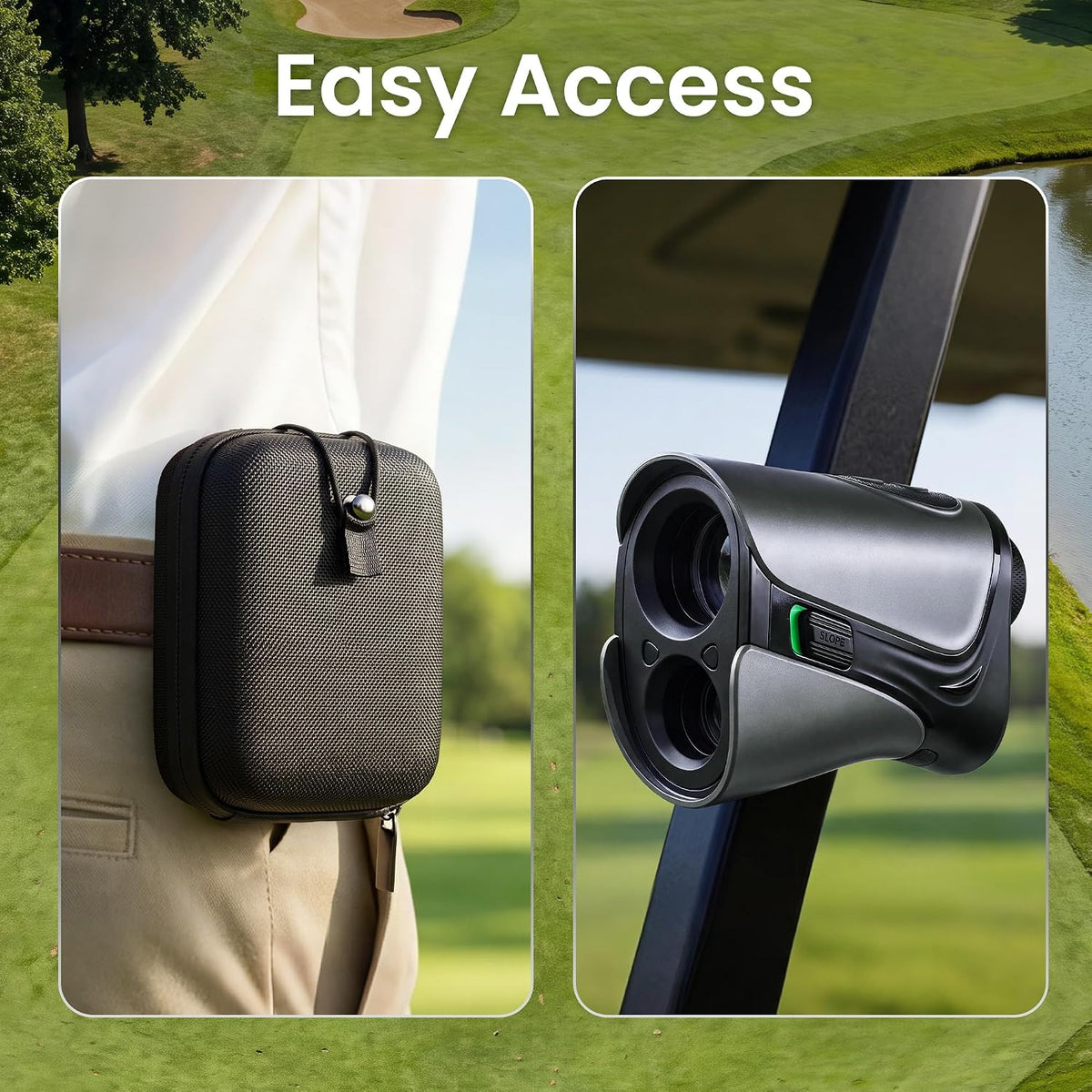Golf Rangefinder 1200 Y Slope Compensation, Flag-Lock Alert & Touchscreen.