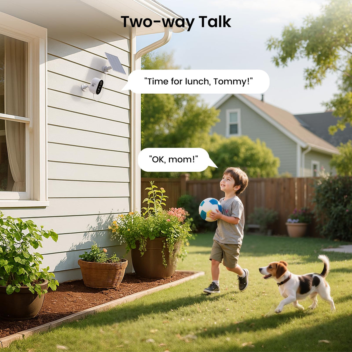 aosu 2K Solar Security Cameras Wireless Outdoor System, 4-Cam-Kit