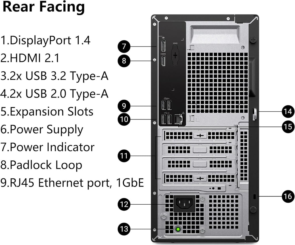 Dell Pro Tower Desktop Computers, Intel i3-14100, 16GB DDR5 RAM, 1TB SSD