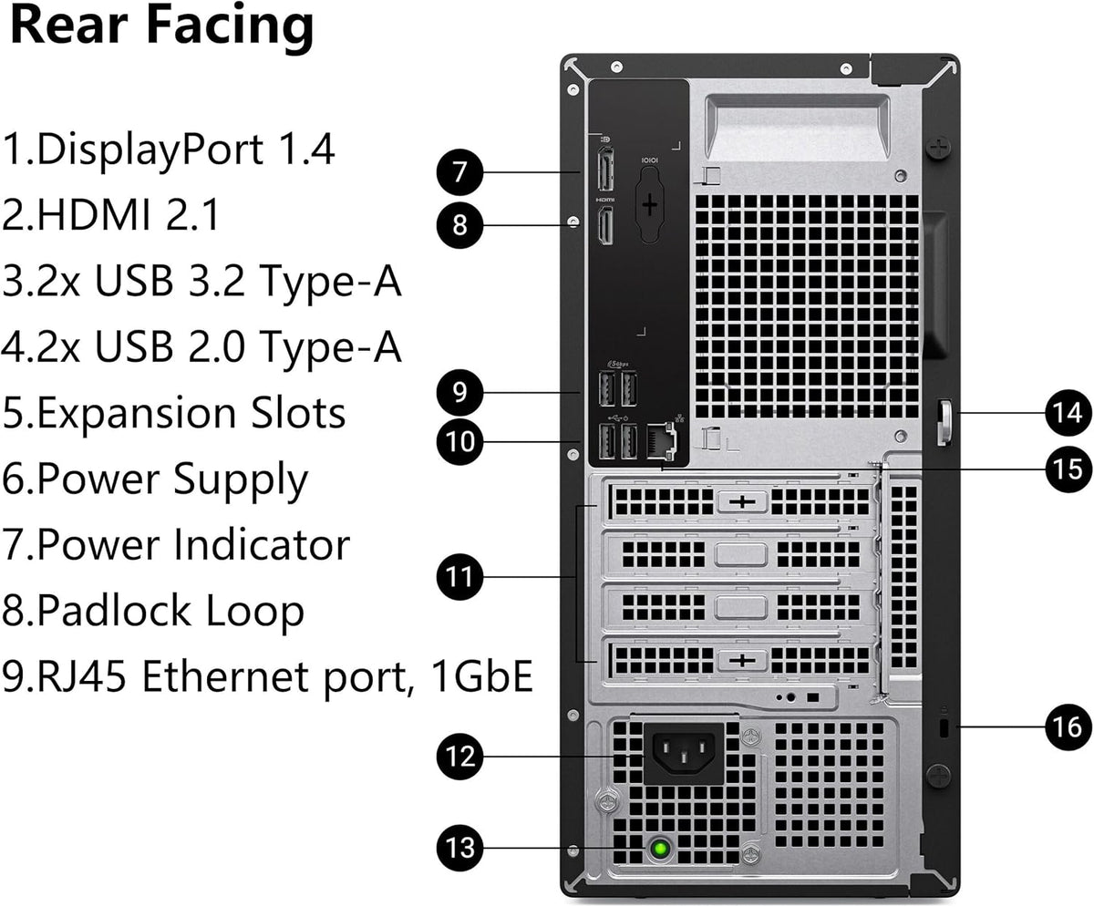 Dell Pro Tower Desktop Computers, Intel i3-14100, 16GB DDR5 RAM, 1TB SSD